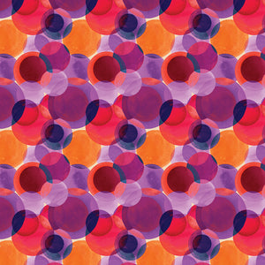 WATERCOLOR GEOMETRY Large Watercolor Circles oranpurp