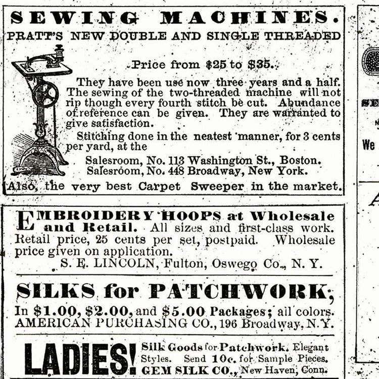 SEW JOURNAL Vintage Sew Ads white