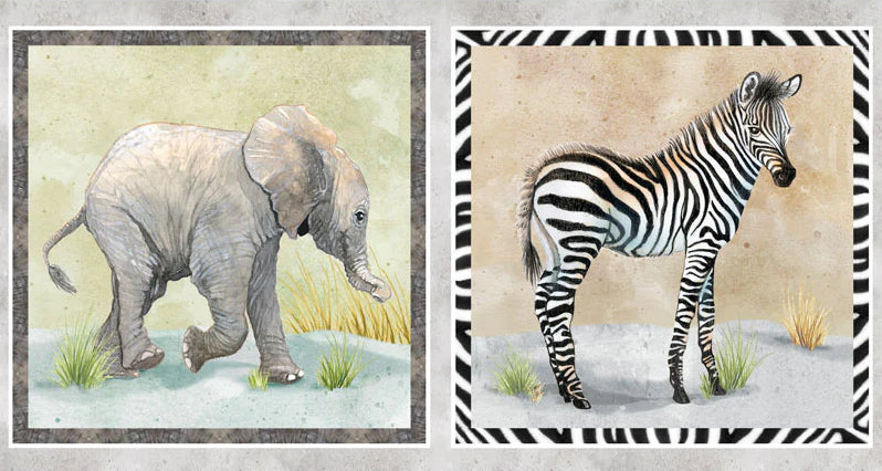 BABY SAFARI ANIMALS 4841 PA Panel 24"x43"