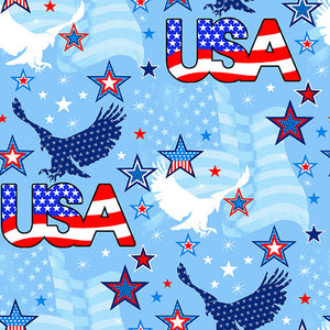 STARS & STRIPES FOREVER USA Stars & Eagles blue