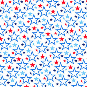 STARS & STRIPES FOREVER Tossed Stars white