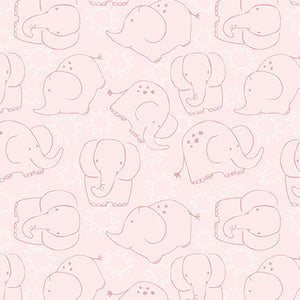 SAFARI SUNRISE Elephant Allover pink