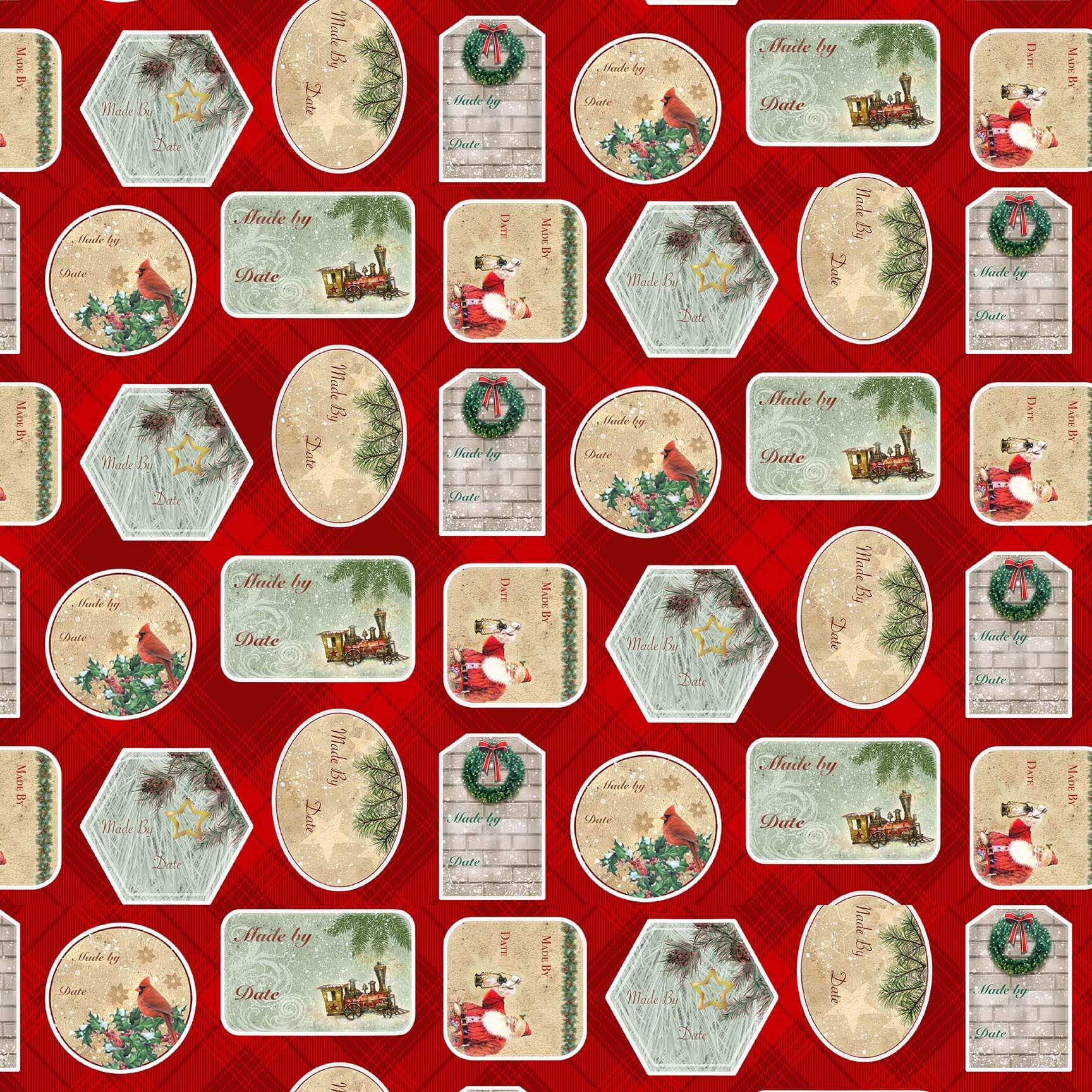 OLD SAINT NICK Labels red