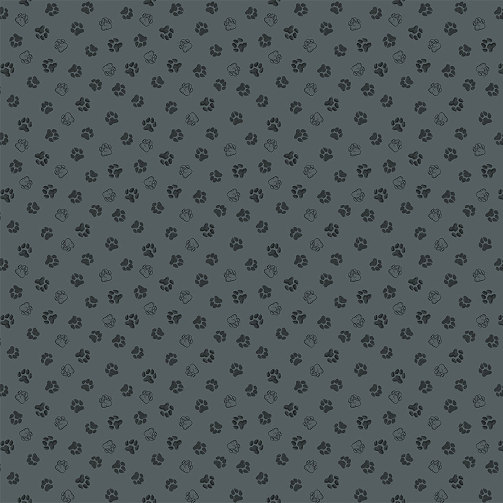 A DAY IN THE PARK Paw Prints dark gray