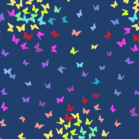 RAINBOW SPRINKLES Rainbow Butterflies navy