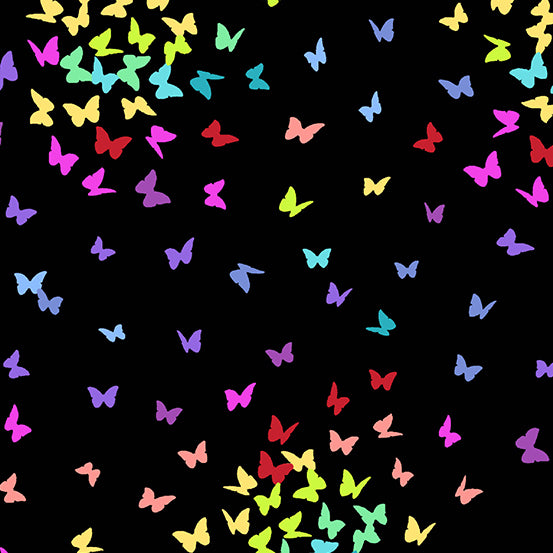 RAINBOW SPRINKLES Rainbow Butterflies black