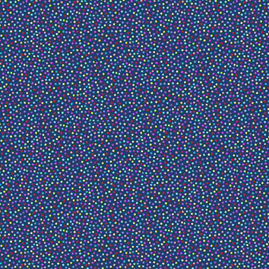 RAINBOW SPRINKLES Rainbow Packed Dots navy