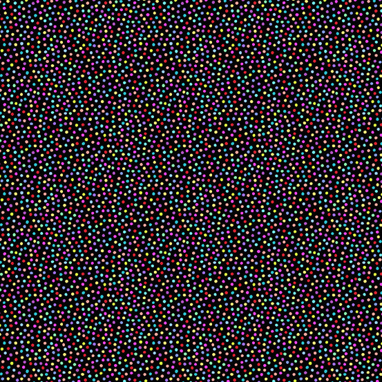 RAINBOW SPRINKLES Rainbow Packed Dots black