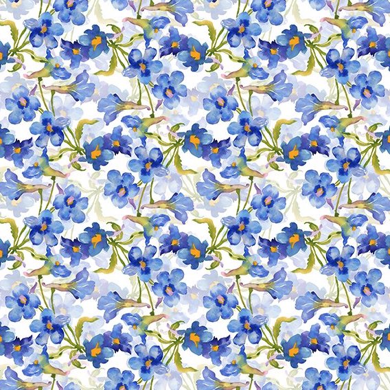 DECOUPAGE Flowers blue