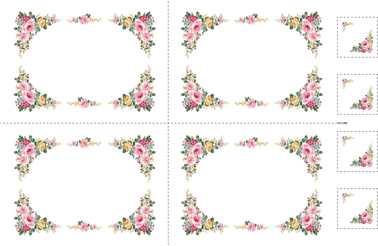 TEA FOR TWO Placemats white multi 28"x43"