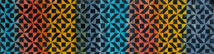 QUILT INSPIRED BORDERS Exploding Star midnight - 1 yards