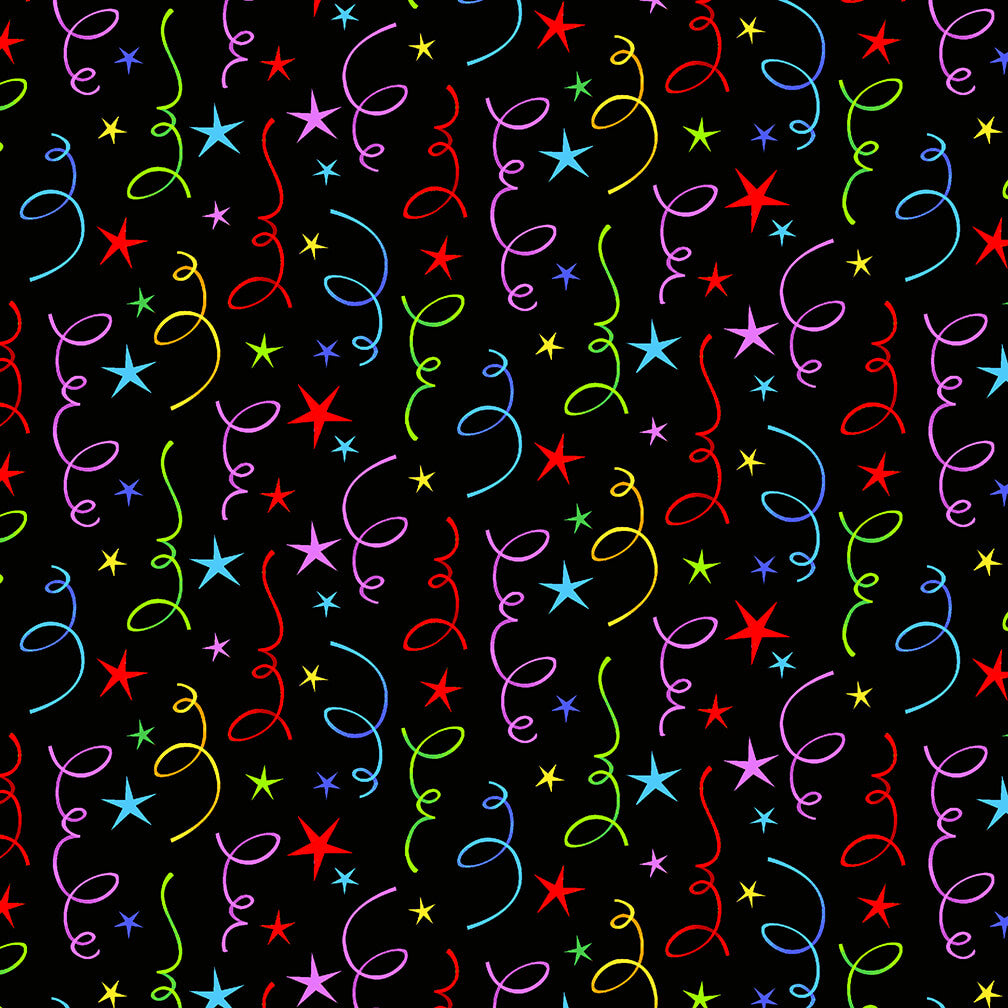 PARTY TIME! Stars & Streamers multi black