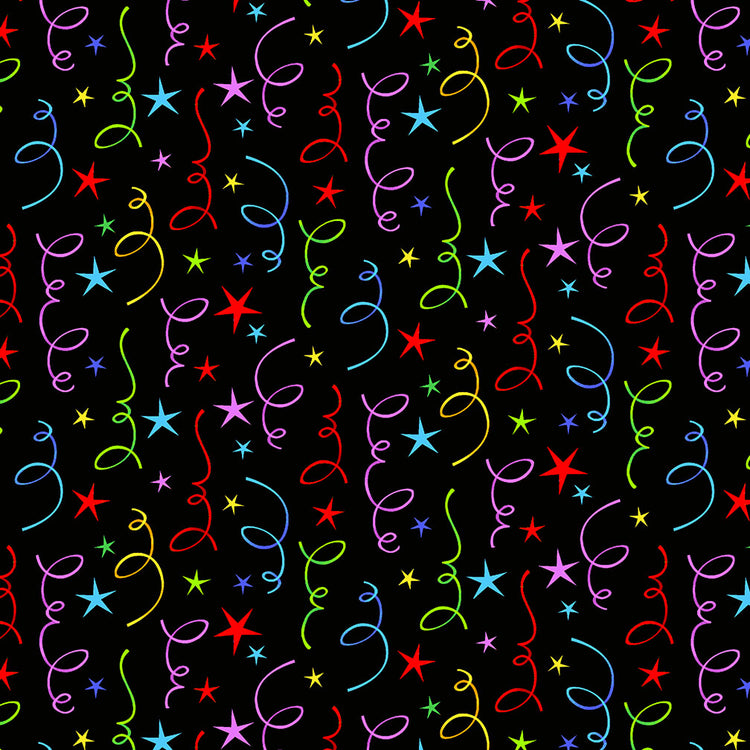 PARTY TIME! Stars & Streamers multi black