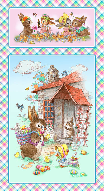 BUNNY TAILS Bunny Tails Panel sky 24"x43"
