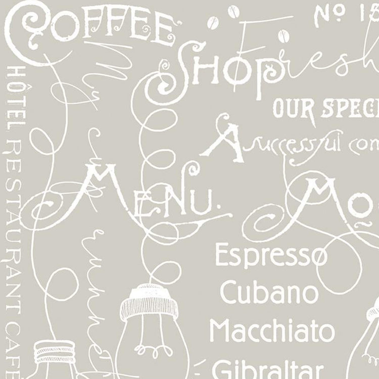 COFFEE CHALK Cafe Blackboard taupe