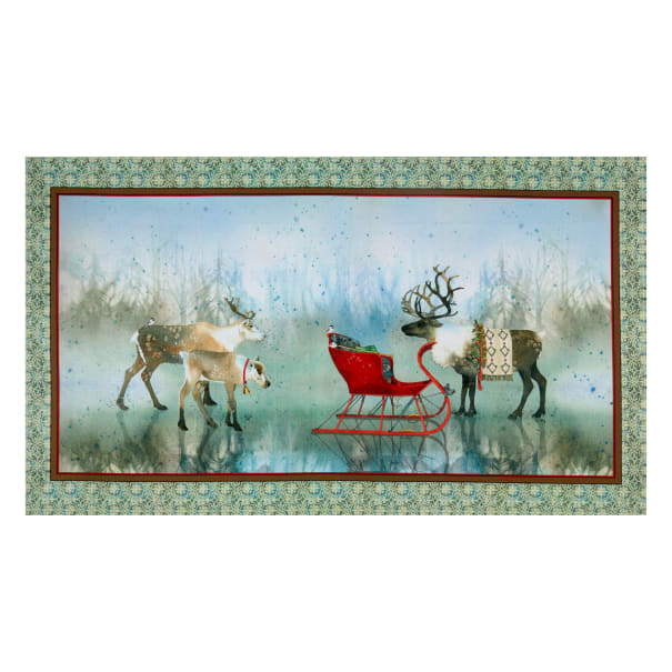 LAKE CARIBOU Nordic Deer Panel 24"x42"