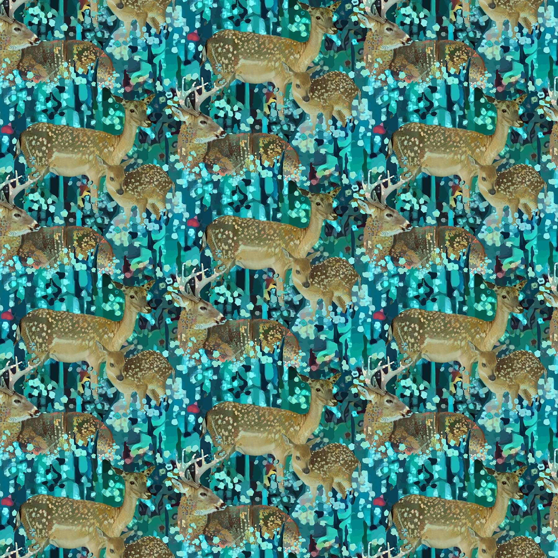 FANTASY FOREST Deer All-Over DP23797-66