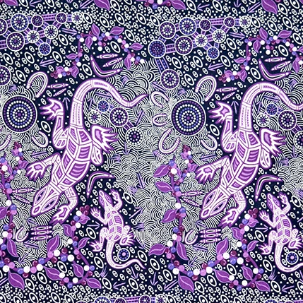 AUSTRALIAN Man & Goanna violet
