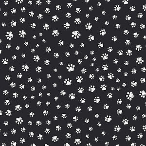 PET SKETCH Sketched Paw Prints black