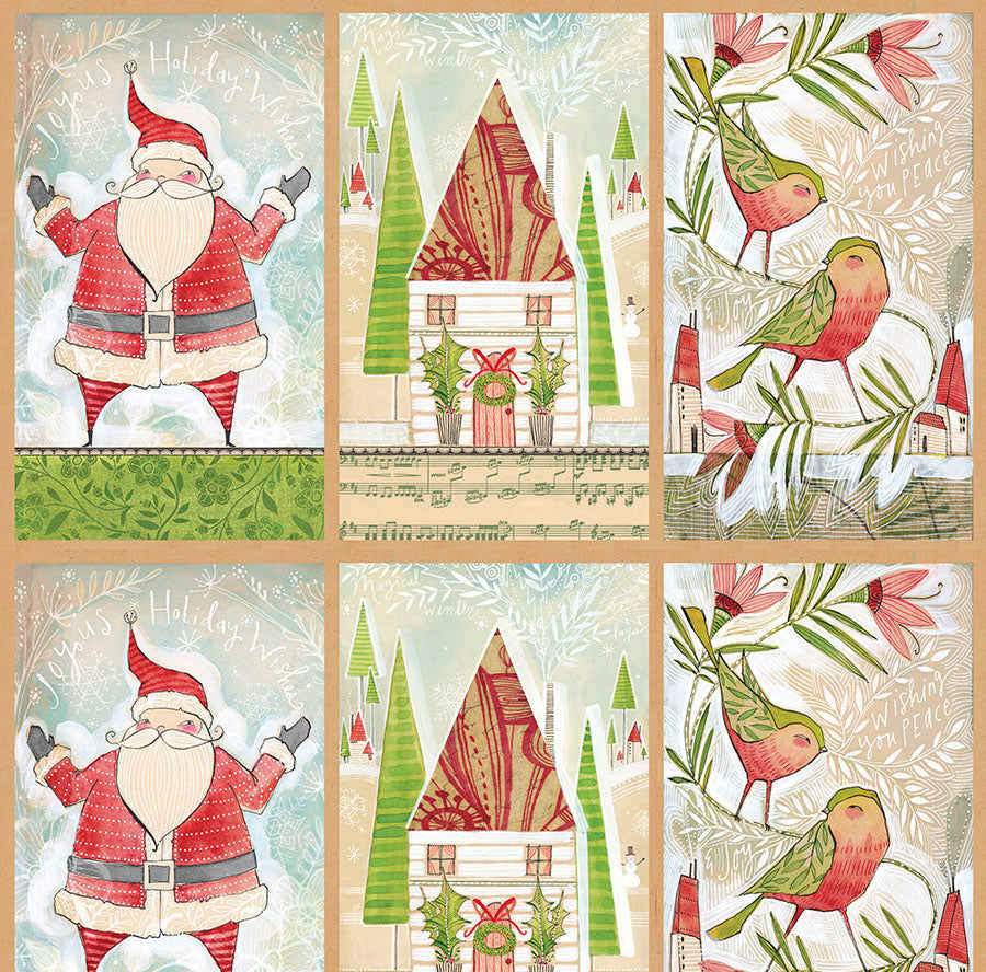 HOLLY JOLLY Jolly Wishes panel 24"x43"