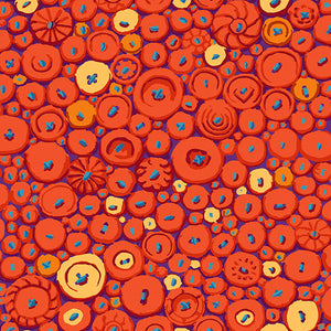 BUTTON MOSAIC orange