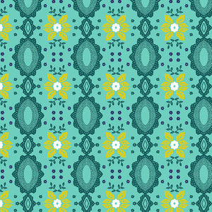 FOLK HEART Flocked Small aqua