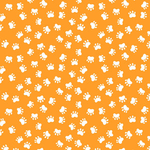 KITTY THE CAT Paw Prints orange