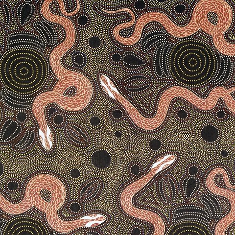 AUSTRALIAN Snake & Emu charcoal