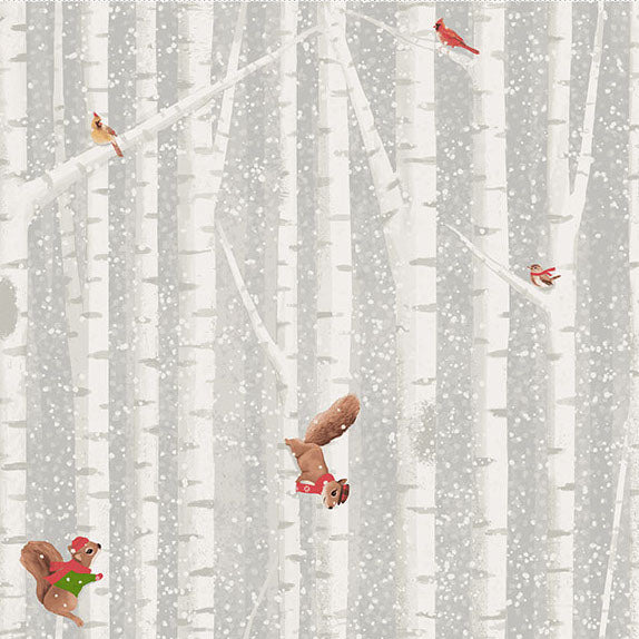 ENCHANTED WOODLAND Birch Trees light taupe
