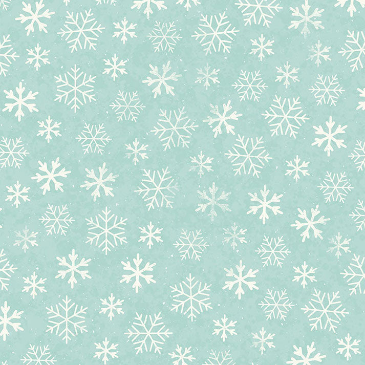 ENCHANTED WOODLAND Snowflakes turquoise