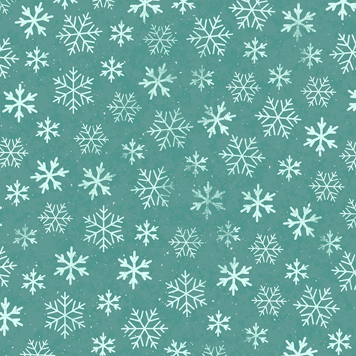 ENCHANTED WOODLAND Snowflakes light emerald