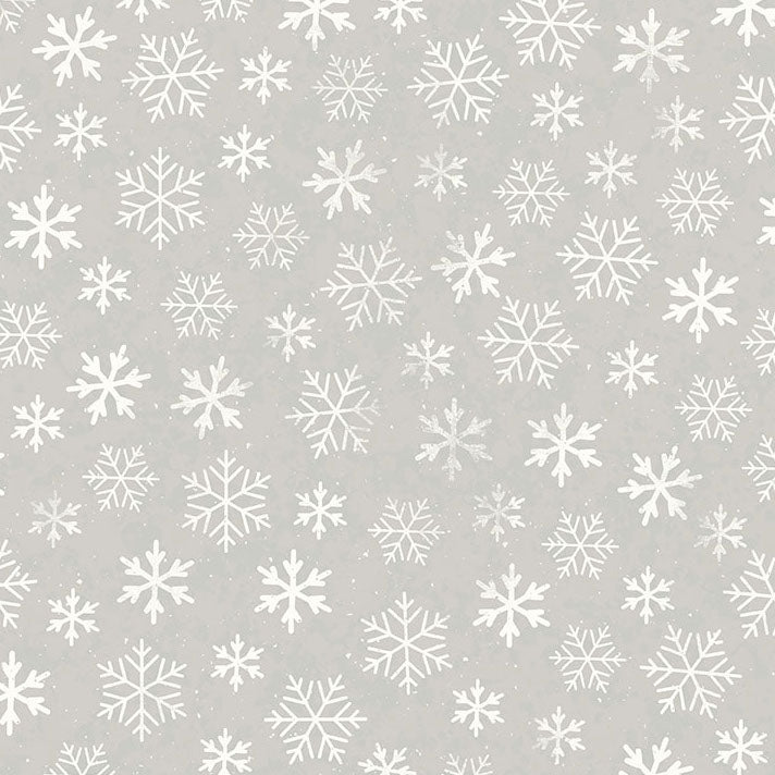 ENCHANTED WOODLAND Snowflakes taupe