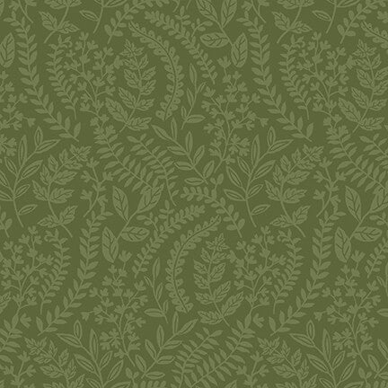 DARK FOREST Tone-on-Tone Leaves green
