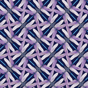 DRAGONFLY DANCE Pinwheel Geo navy/violet