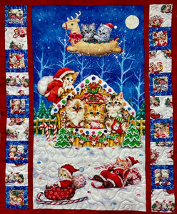 BORDERLINE Kitten Christmas  36"x44"