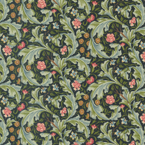 MORRIS MEADOW Liecester damask black