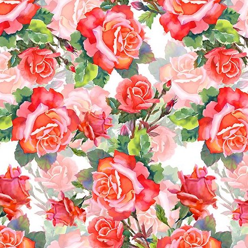 DECOUPAGE Roses red
