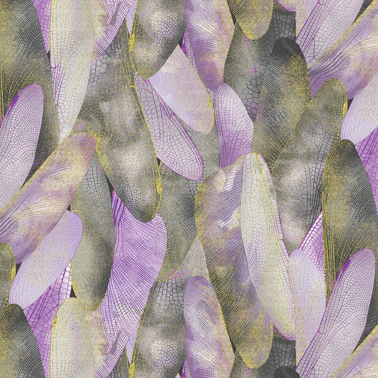 DRAGONFLY DANCE Gilded Wings lavender/gray