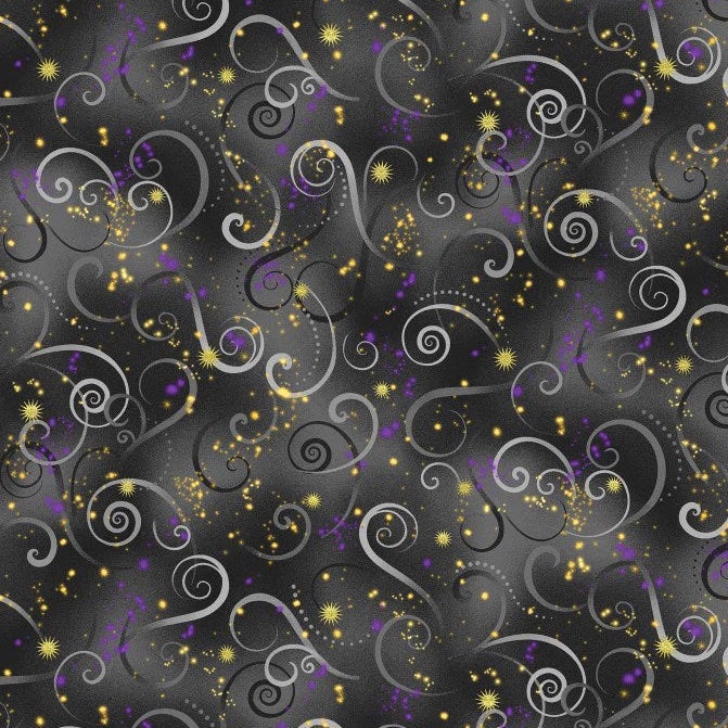 DRAGONFLY DANCE Swirling Sky charcoal gray