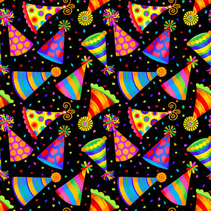 PARTY TIME! Tossed Party Hats multi