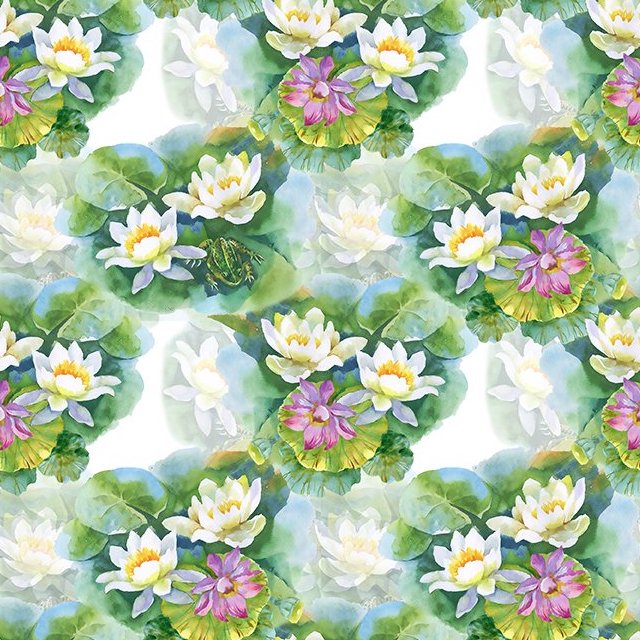 DECOUPAGE Lily Pads green