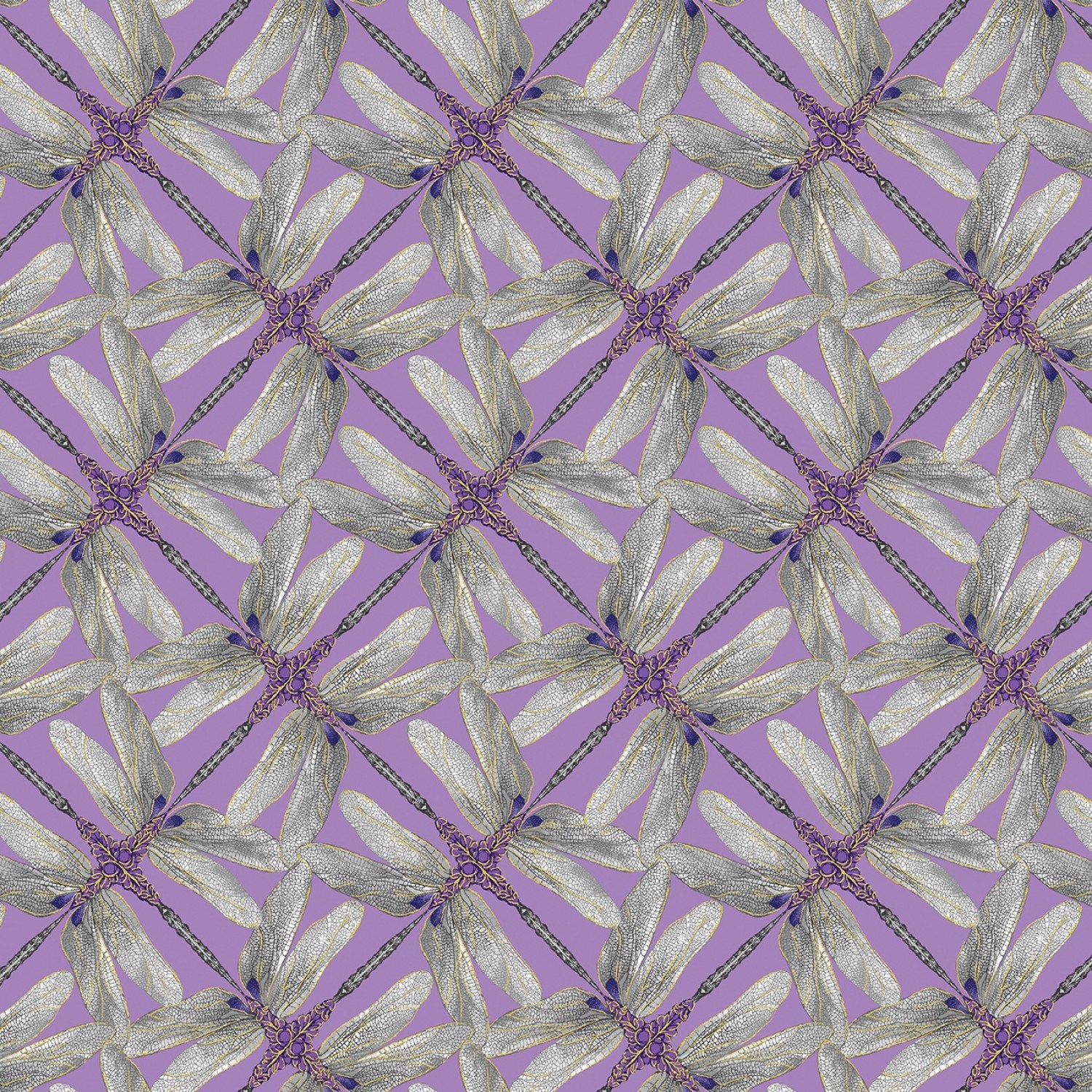 DRAGONFLY DANCE Pinwheel Geo lavender/gray