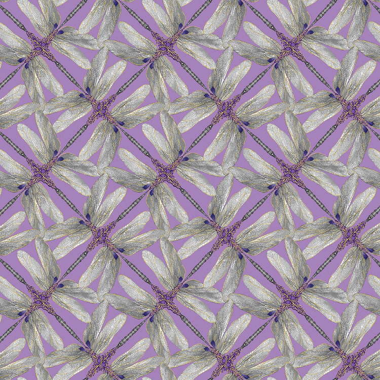 DRAGONFLY DANCE Pinwheel Geo lavender/gray