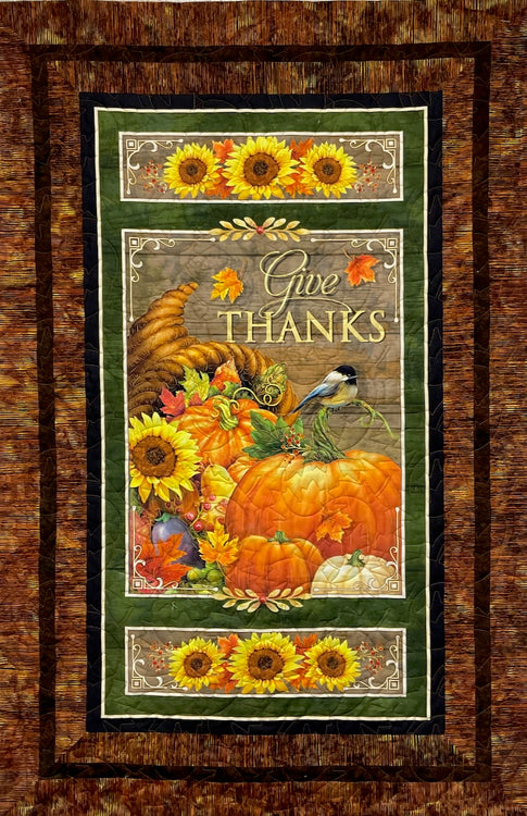 TRAIL MIX Always Give Thanks 38"x54"